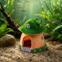 Resin Cave Realistic Texture Aquarium Hollow Terrarium Shelter Landscaping Hideout Aquarium Scenery green