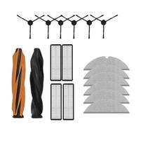 YCOC-Accessory Replacement Kit For Dreame D20 Pro/D20 Plus Robot Vacuum Includes Main Brush, Side Brush, Filter, And Mop Cloth raudona