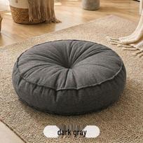 Japanese-Style Linen-Like Tatami Floor Cushion - Thickened, Soft Bay Window Pad for Home Seating 45x45x13cm - One Piece gray