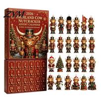 Party Favors for Children 2026 Nutcracker Advent Calendar, 24-Day Acrylic Ornament Set with Classic Interactive Game Friends Soldier Figures, D