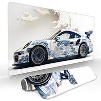 Meno Estetika Sportinio Automobilio Dizainas Pelės Kilimėlis Stalo Kilimėlis Žaidimų Kilimėlis Neslystantis Dygsniuotas Kraštas PC Aksesuarai Kompiuterio Pelės Kilimėlis Biuro Kilimas 800x300x2mm