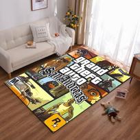 Grand Theft Auto San Andreas Game Art Rug Non-slip rug suitable for living room and bedroom sofas sofas 150x220cm(59x86in)