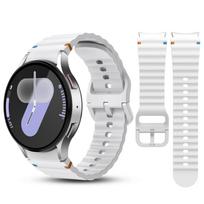 Originalus silikoninis dirželis Samsung Galaxy watch 7 juosta FE/5 Pro/6/4 classic 44mm 40mm sportinis dirželis apyrankė correa Galaxy watch 7 Watch4 classic 46mm balta