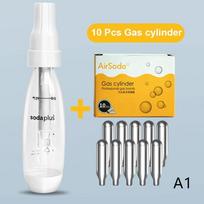Nešiojamas gazuoto vandens aparatas Sodaplus Namų ūkio 1L Gazuotų vandenų aparatai Su CO2 balionu Aparatas Soda Stream Maker