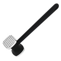 Zinc Alloy Meat Tenderizer Hammer Pork Chop Steak Loose Pounder Needle Dual-Sided Meat Mallet Rubber Grip Handle Kitchen Tool black
