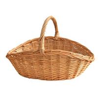 M-Modern-Willow Fruit Picnic Basket Rattan Egg Basket Kitchen Storage Basket Bamboo Portable Vegetable Basket Storage Basket brown