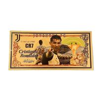 Cristiano Ronaldo Commemorative Al Nassr Gold Banknote Collection Gift Approx. 155 x 76 mm yellow