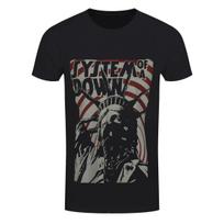 System Of A Down T-Shirt Liberty Bandit Band Black New M gray
