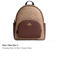 COACH Teismo karvės odos, dirbtinės odos, audinio kuprinė Didelė moteriška Ruda Geltona ir Ruda CZ176-IMXHE One Size 1 beige