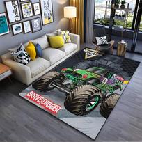 Monster Jam Grave Digger Truck Design Rug Non-slip rug suitable for living room and bedroom sofas. 40x60cm( 15x23in ) gray