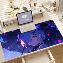 Anime Re Zero Rem Gaming Mouse Pad Antislip Rubber Base Large Pc Keyboard Laptop Desk Mat For Office Student Home 900x400x2mm