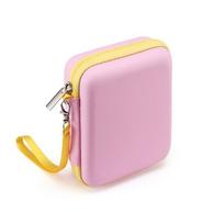 Waterproof Shock-proof Guitar Pick Bag Plectrum Case Guitar Pick Holder Guitar Picks Storage Bag pink-leather