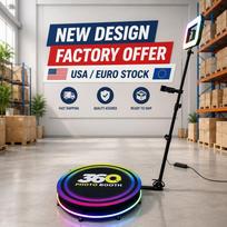 Europos sandėlio 360 laipsnių nuotraukų kabina su judesio valdymu, automatinė nuotraukų kabina, besisukanti asmenukių platforma 360 nuomai renginiui Flight Case 80cm metal 360(1-3ppl)include shipping