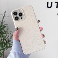 Ekologiškas biologiškai skaidus kviečių šiaudų minkšto silikono dėklas, skirtas iPhone 11 12 13 14 Pro Max 7 8 14 Plus XR XS Max SE, smūgiams atsparus dangtelis For iPhone 15 Plus gray