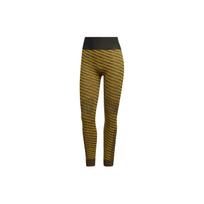 Adidas Stella McCartney W Tight Striped Elastic Fitness Leggings Women Leggings Yellow HI6049 M brown