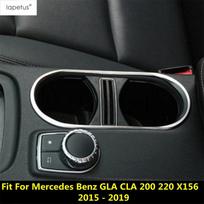 Front Central Water Cup Holder Frame Decor Cover Trim For Mercedes Benz GLA CLA 200 220 X156 2015 -  Interior Accessories black