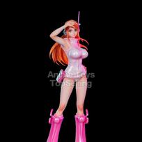26cm/10.23in Anime One Piece Action Figure Robin Figure Nami Figure PVC Toys Statue Model Collectible Toys Gifts pink