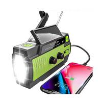 Nešiojamas avarinis saulės energijos radijas, rankiniu būdu sukamasis AM FM radijas su LED žibintuvėliu, USB prievadu, SOS signalizacija žygiams, stovyklavimui ar bendram naudojimui avarijų lauke metu