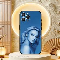 B-Britney SINGER S-Spears Phone Case For iPhone 17,16,15,14,13,12,11,Pro,Max,Plus,E,Air,Mini Protective Black Cover iPhone15pro blue