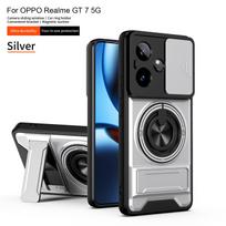 For Realme GT 7 Case Realme GT 7T Cover GT7 GT7T Phone Case Magsafe Magnetic Fold Holder Military Armor Camera Protection Cover realme GT 7T white
