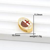 European American World Cup Drip Oil Football Club Badge Pendant Necklace Bracelet Fan Gift beige