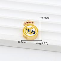 European American World Cup Drip Oil Football Club Badge Pendant Necklace Bracelet Fan Gift beige