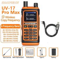 Baofeng UV-17pro Max Air Band Walkie Talkie Draadloze Kopieerfrequentie Lange Afstand Type-C Noaa Am Draagbare UV-5R Ham Tweewe