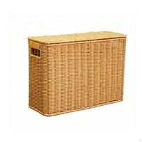 Krepšys su dangčiu, pintas, vietą taupantis, siauras sandėliavimo konteineris, apsaugantis nuo dulkių dangtis kampui, Light Coffee Small with Lid beige