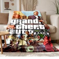 Game Grand Theft Auto Soft and comfortable flannel Suitable for sofas living rooms outdoor camping travel and also makes a great anniversary gif 150cmx180cm white