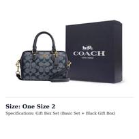 COACH Rowan Audinio Bostono Rankinė Mini Moteriška Džinsinio Mėlynumo CH370-IMDEI One Size 2 black