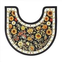 Sugerianti U formos tualeto kilimėlis Gėlių rašto vonios kilimėlis Retro vonios grindų kilimas Namų 50×60CM-Style-5
