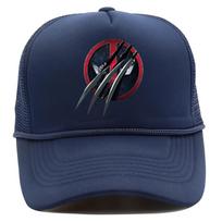 New Deadpool & Wolverine printed baseball cap European and American sunshade sunscreen truck hat tide M（56-58cm） black