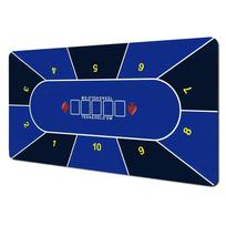 Texas Holdem Poker Table Pad Xxl Large Antislip Waterproof Rubber Xl Mouse Pad Portable Gambling Game Layout For Office Gaming 800x300x2mm blue