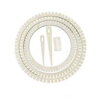 Versatile Wooden Weaving Loom Kit Weaving Comb Art Crafts Circular Gear Weaving Traditional Modular Design Hand Weaving Machine