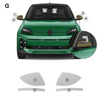Skirta Renault 5E-Tech 2025 2026 TPU Žibintų Galinio Vaizdo Veidrodėlių B C Sienelių Dažų Apsaugos Plėvelė Skaidri Dūminė Atspari Įbrėžimams Iš Anksto Supjaustyta Lipdukas clear rearview film