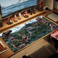 Dinosaur Color Mouse Pad Large Gaming Table Cushion Non-slip Laptop Tablet Big Mousepad XXL Mat Mini PC Playmat With Lock edge 50cmx100cm(19.6x39.4inch)