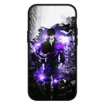 skirtas iPhone 16 15 Xiaomi Redmi Note 13 12 11 Pro Max X 9 14 Plus XR Samsung Galaxy S24 S23 Huawei OPPO Sung Jinwoo Solo Leveling Arise Anime telefono dėklas for Xiaomi Poco X6 Pro rausvai ruda
