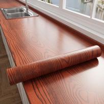 Medžio rašto lipni plėvelė baldų renovacijai - Spintelės, Drabužių spintos ir Stalviršio imitacija medžio apdaila. 40cm x 2m brown