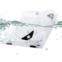 Clear Tarp with Grommets 3.28x6.56 ft for Patio Winterizing Greenhouse Porch white