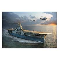 „World of Warships“ Bismarko mūšio laivo tapyba drobės plakatas HD spausdintos sienos meno nuotraukos Šiuolaikinės svetainės namų dekoravimas 20x30cm gray