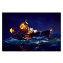 „World of Warships“ Bismarko mūšio laivo tapyba drobės plakatas HD spausdintos sienos meno nuotraukos Šiuolaikinės svetainės namų dekoravimas 30x40cm