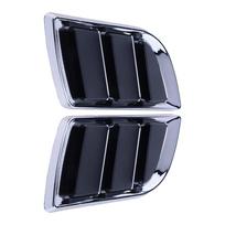2Pcs/Set Car Side Air Flow Vent Hole Cover Fender Bonnet Vent Grille Duct Decor Car Styling Shark Gill Decoration Sticker