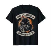 Streetwear Sūnūs su artritu Ibuprofenas Skyrius Juokingas Motociklininko Kaukolės Marškinėliai Juodi Vintažiniai Vyriški Grafiniai Marškinėliai Gotikiniai Ropa Hombre Viršus XL black
