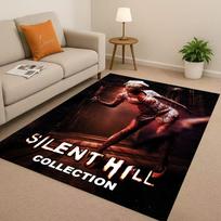 Retro žaidimas Silent Hill Piramidės Galva Siaubo filmas Svetainės neslystantis kilimėlis Kilimas miegamojo žaidimų kambario sofai,Namų durų kilimėlis 40x60cm( 15x23in ) brown