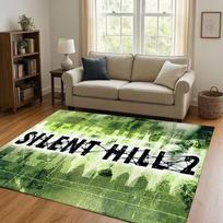 Retro žaidimas Silent Hill Piramidės Galva Siaubo filmas Svetainės neslystantis kilimėlis Kilimas miegamojo žaidimų kambario sofai,Namų durų kilimėlis 60x90cm( 23x35in )