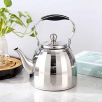 Large Capacity Stainless Steel Teapot with Filter for Restaurant and Outdoor Use 1.0L (Natural) gray