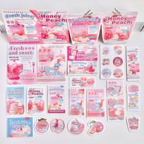 Adorable Cartoon Sticker Pack: Fun Handmade Journal Decorations with Exquisite Packaging 1 Piece Each pink