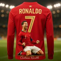 2026 m. Karštas pardavimas Cristiano Ronaldo Madingas Futbolo Superžvaigždės Spausdintas Raštas Vyrų Gerbėjų Atminimo Marškinėliai Kasdienis Sportinis Viršus Vaikams M