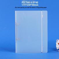 Transparent Twill Loose-Leaf Planner - Portable Student Diary Notebook with Custom Logo white