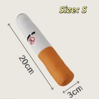 Funny Pet Toys Cigar Big Smoke Plush Squeak Dog Chew Toy Interactive Chew Resistant Fake Cigarette Design for Interactive Play gray